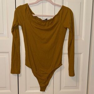 Ambiance Mustard Long Sleeve Bodysuit